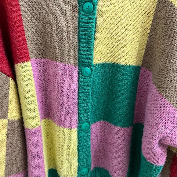 Lisa Says Gah Lauda Cardigan in Disco Check - Picture 4 of 7